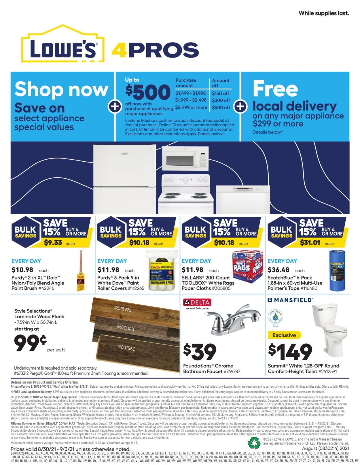 Catalogue Lowe's from 08/30/2021