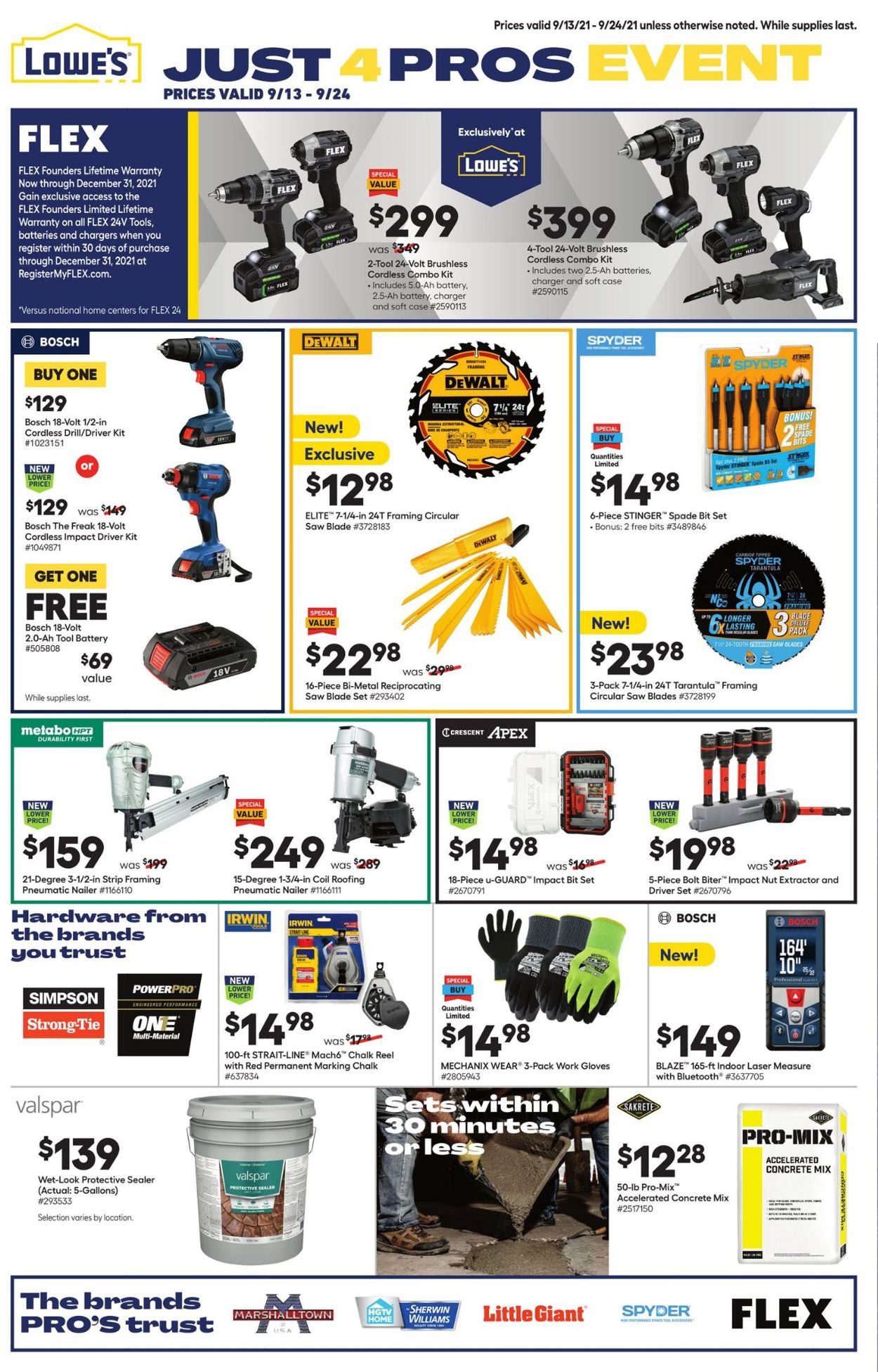 Catalogue Lowe's from 09/13/2021