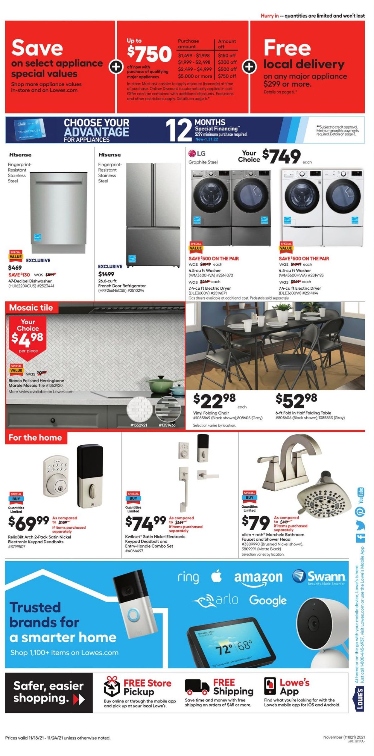 Catalogue Lowe's BLACK FRIDAY 2021 from 11/18/2021