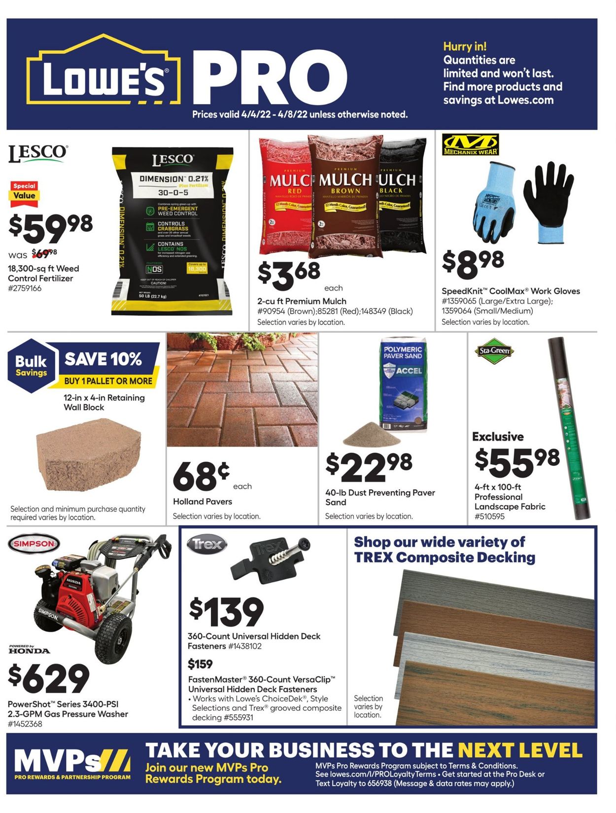 Catalogue Lowe's from 04/04/2022