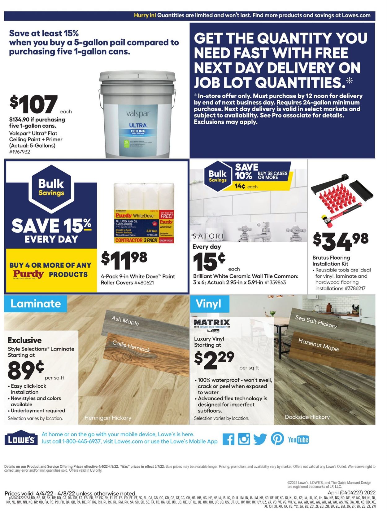 Catalogue Lowe's from 04/04/2022