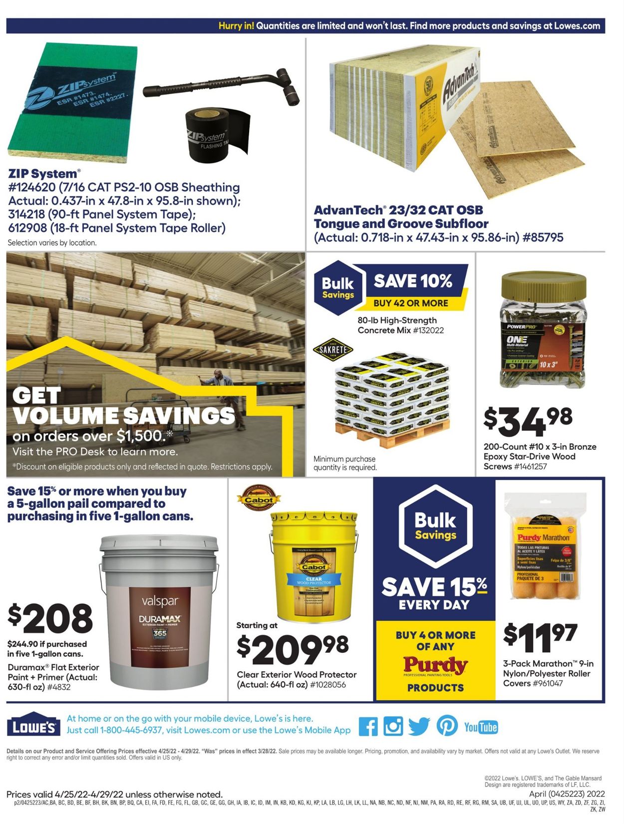 Catalogue Lowe's from 04/25/2022