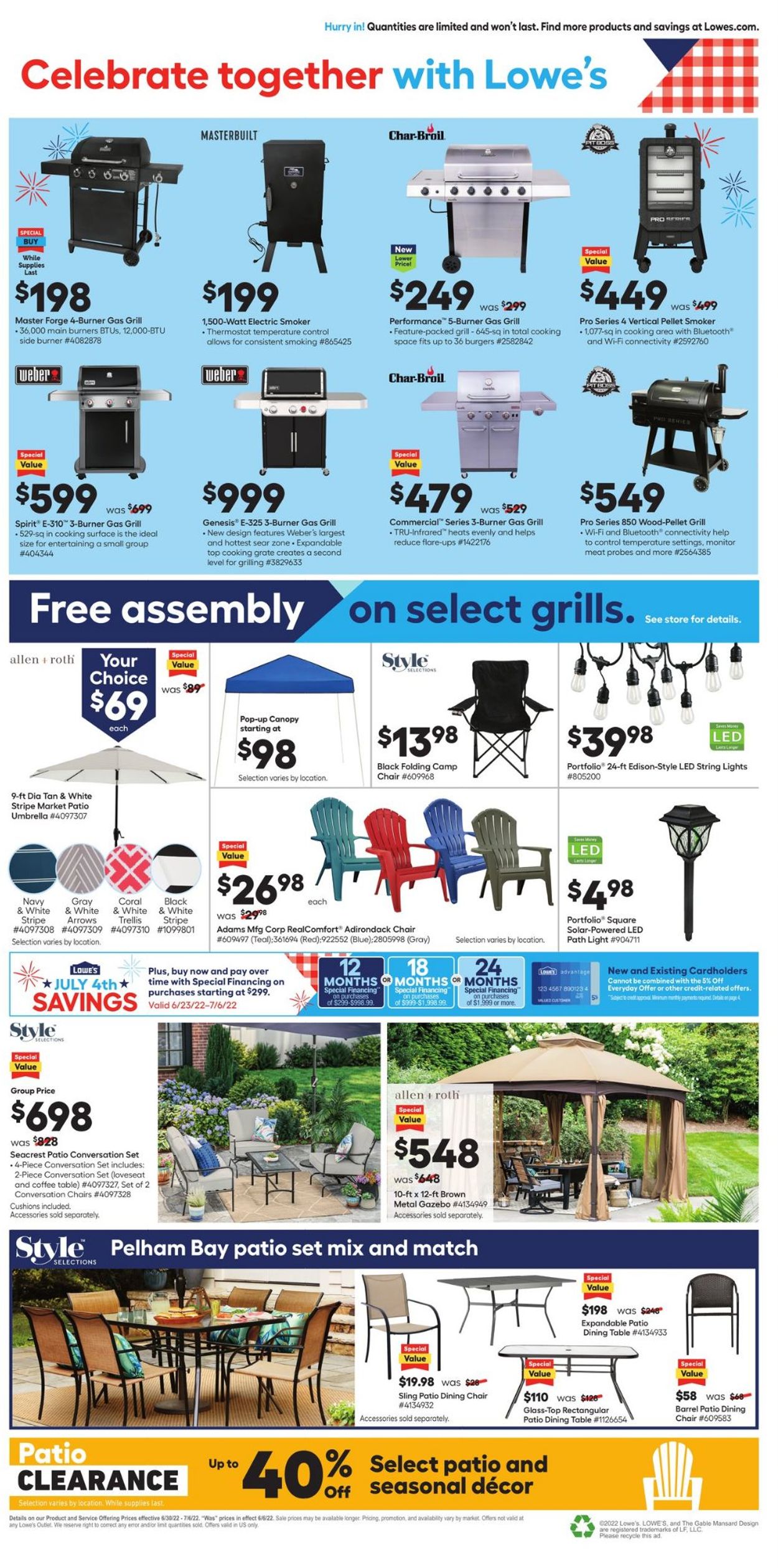 Lowe's 4th of July Sale Current weekly ad 06/30 07/06/2022 [2