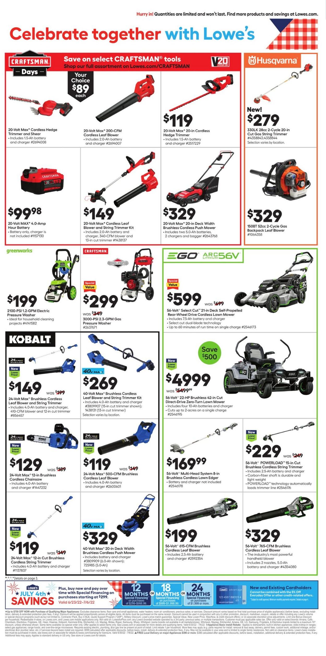 Lowe's 4th of July Sale Current weekly ad 06/30 07/06/2022 [5