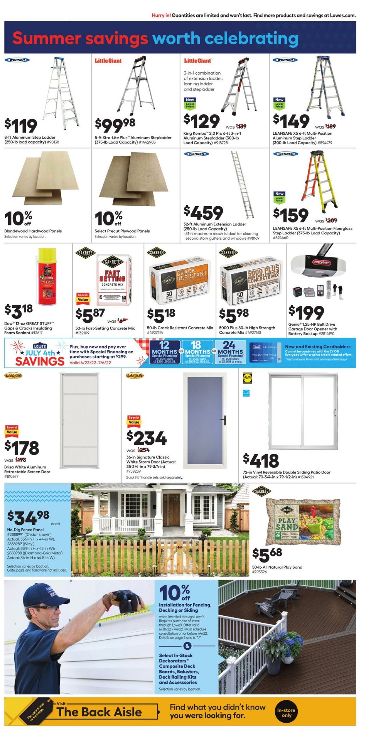 Catalogue Lowe's - 4th of July Sale   from 06/30/2022