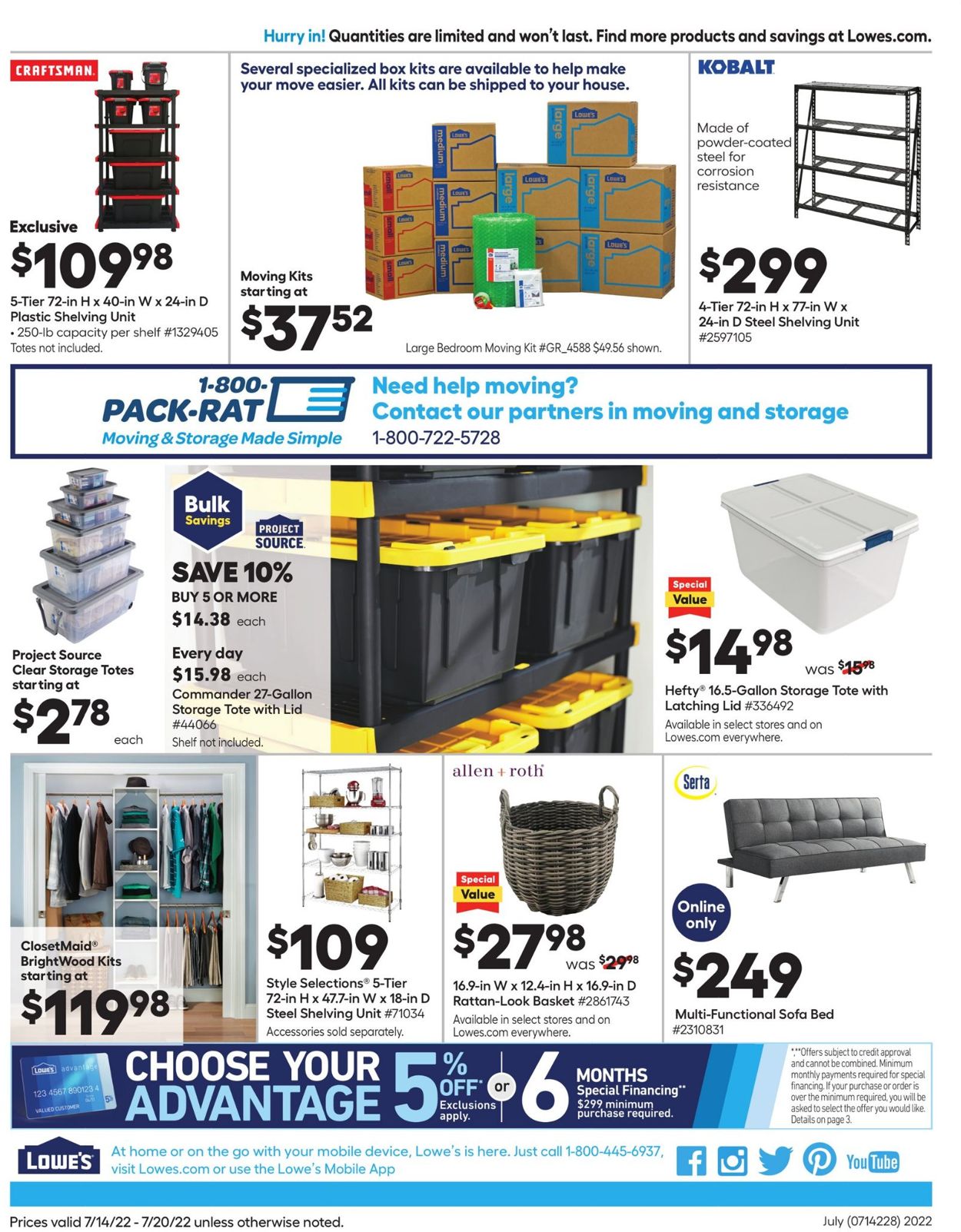 Catalogue Lowe's from 07/14/2022