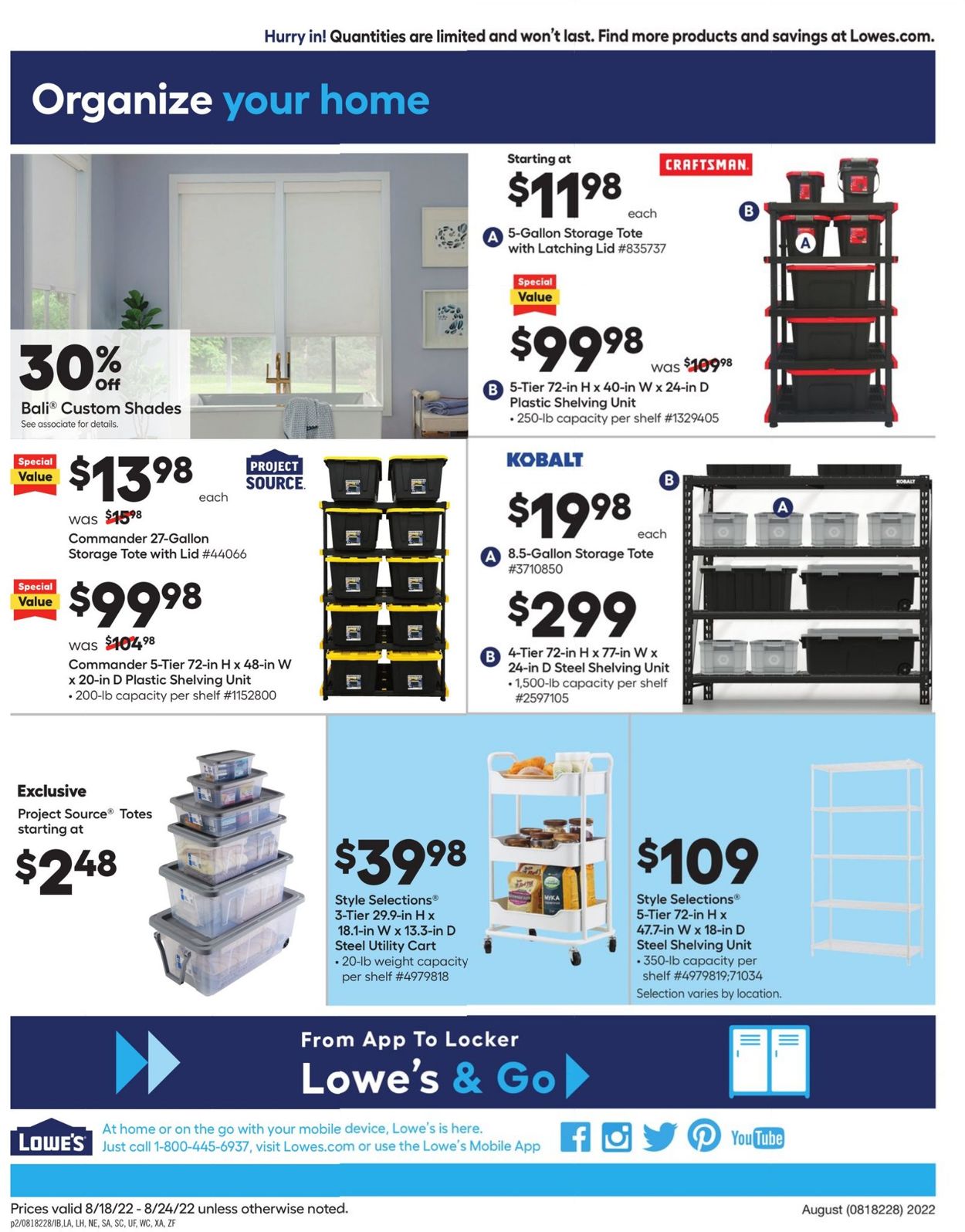 Catalogue Lowe's from 08/18/2022
