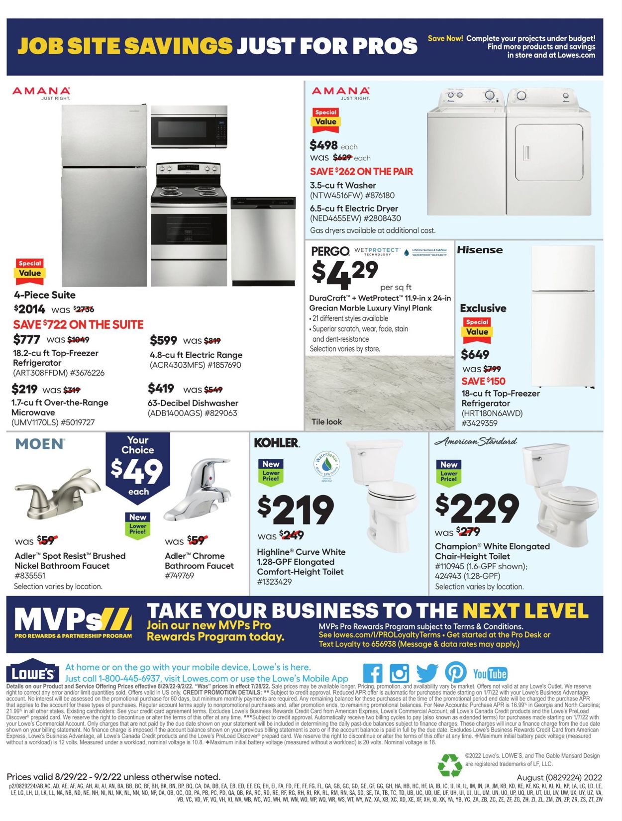 Catalogue Lowe's from 08/29/2022