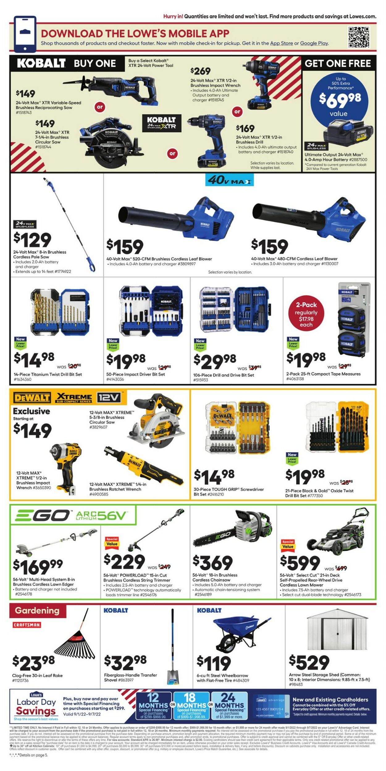 Catalogue Lowe's from 09/01/2022