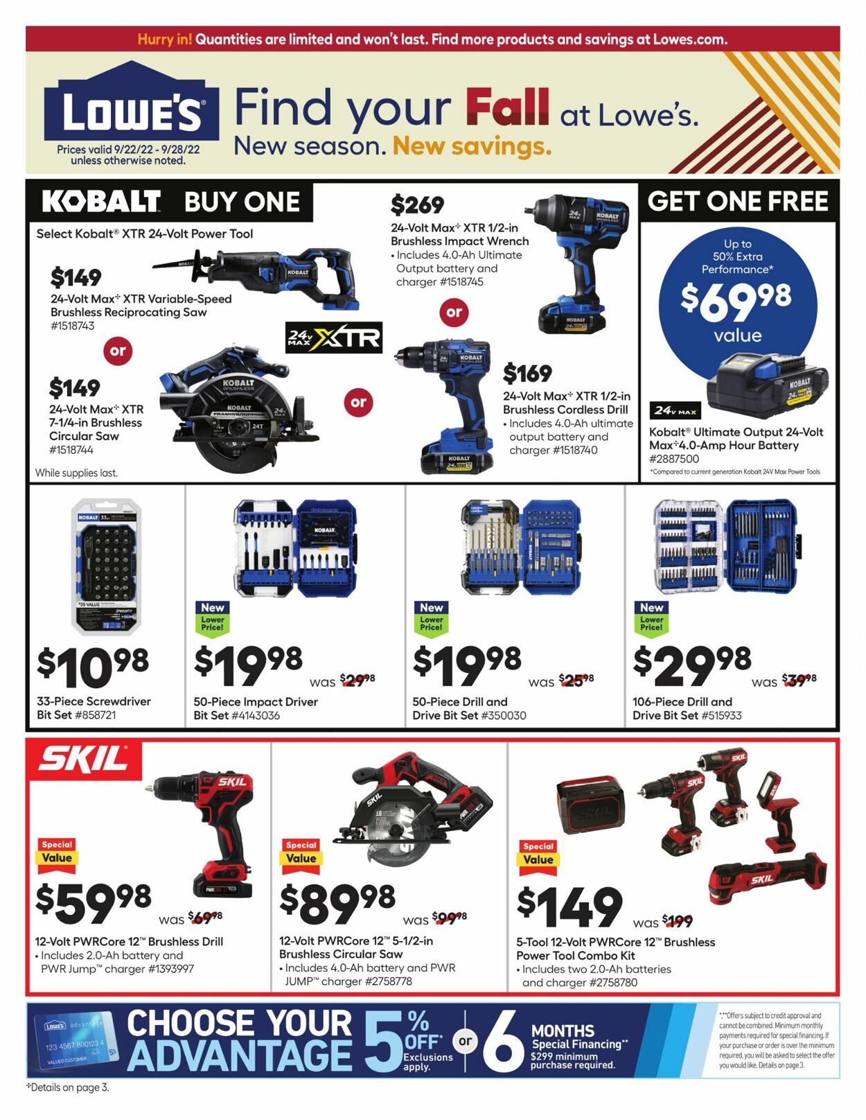 Catalogue Lowe's from 09/22/2022