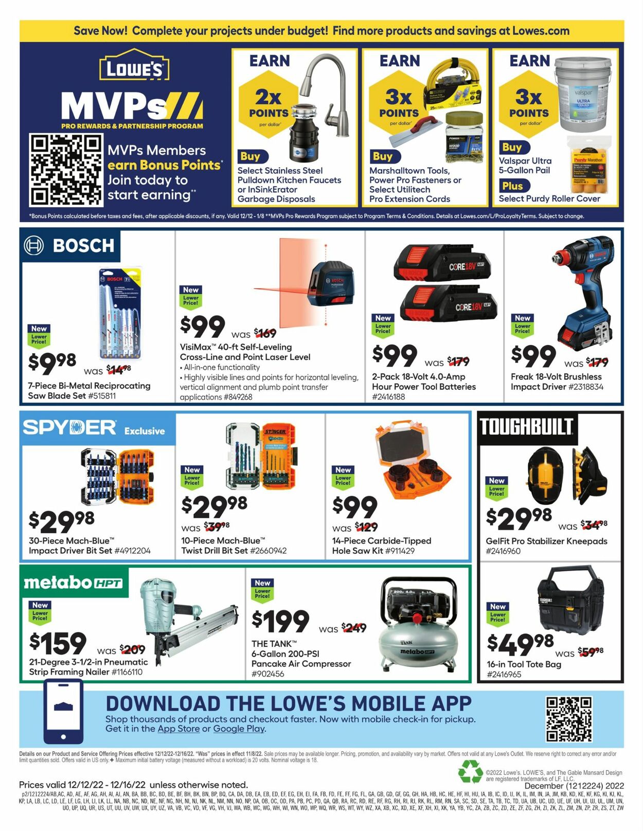 Catalogue Lowe's from 12/12/2022