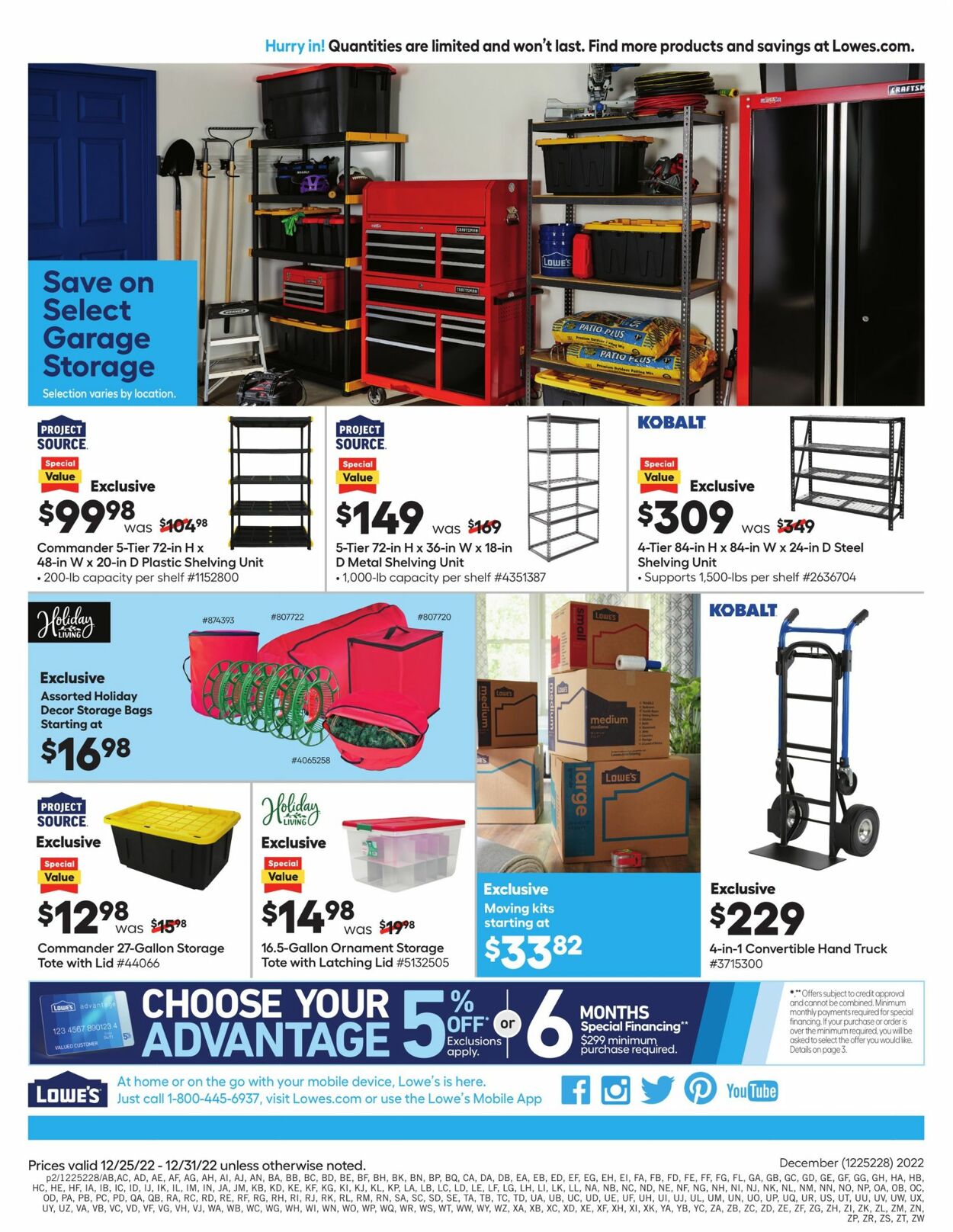 Catalogue Lowe's from 12/25/2022