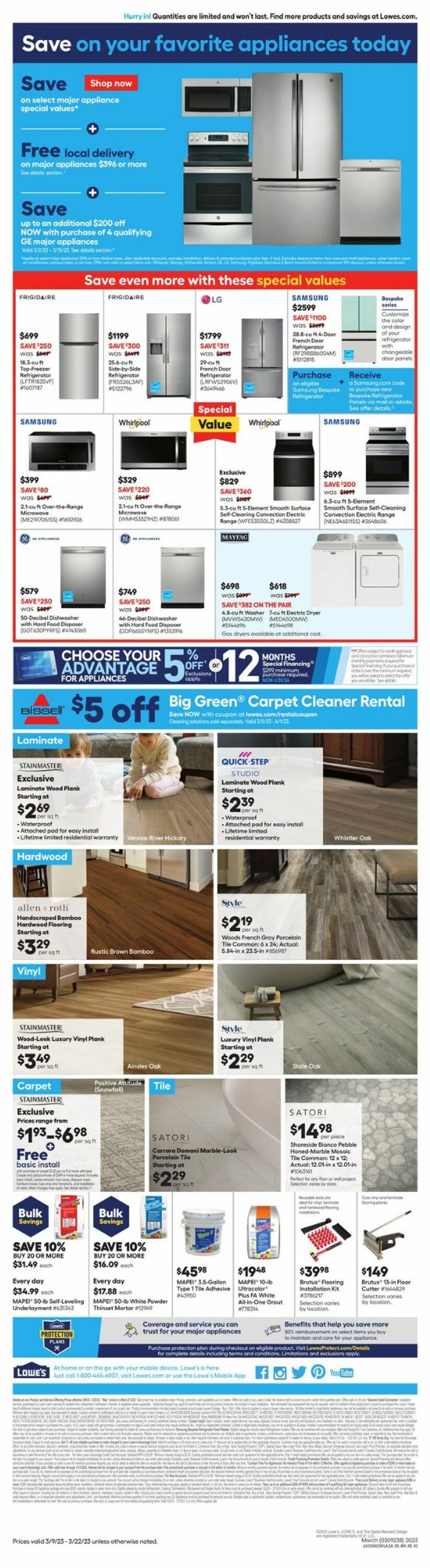 Catalogue Lowe's from 03/09/2023