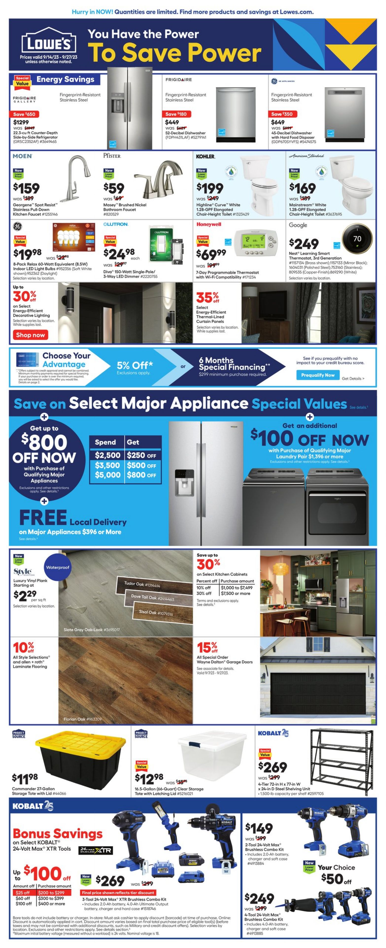 Catalogue Lowe's from 09/14/2023