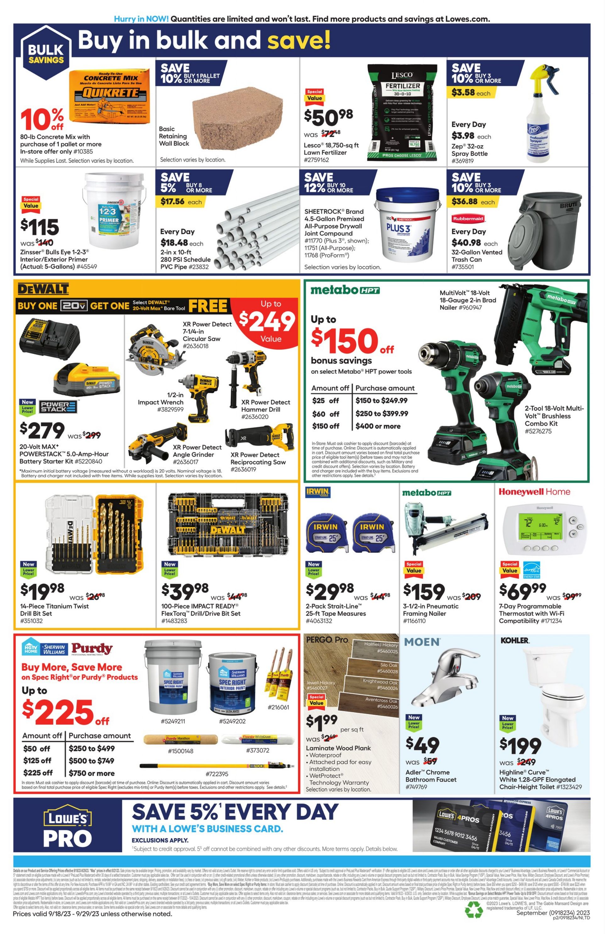 Catalogue Lowe's from 09/18/2023