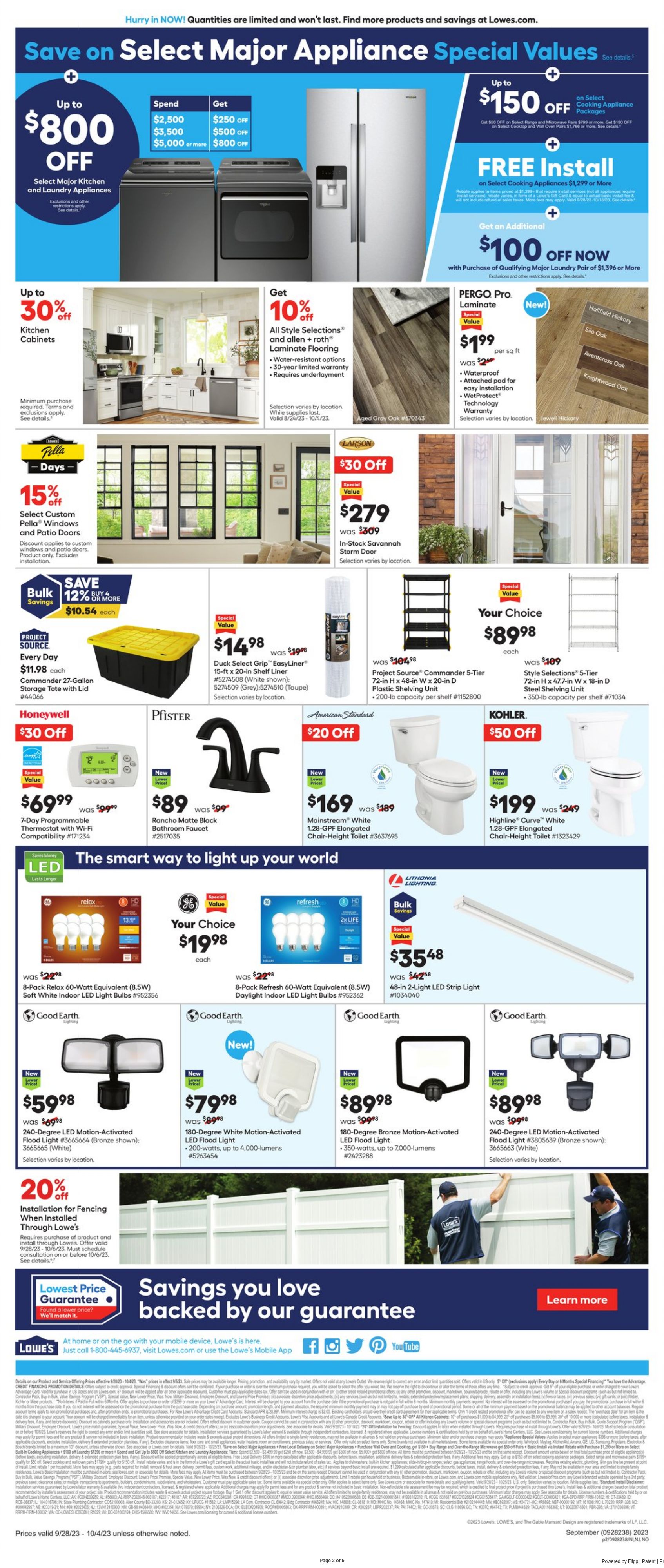 Catalogue Lowe's from 09/28/2023