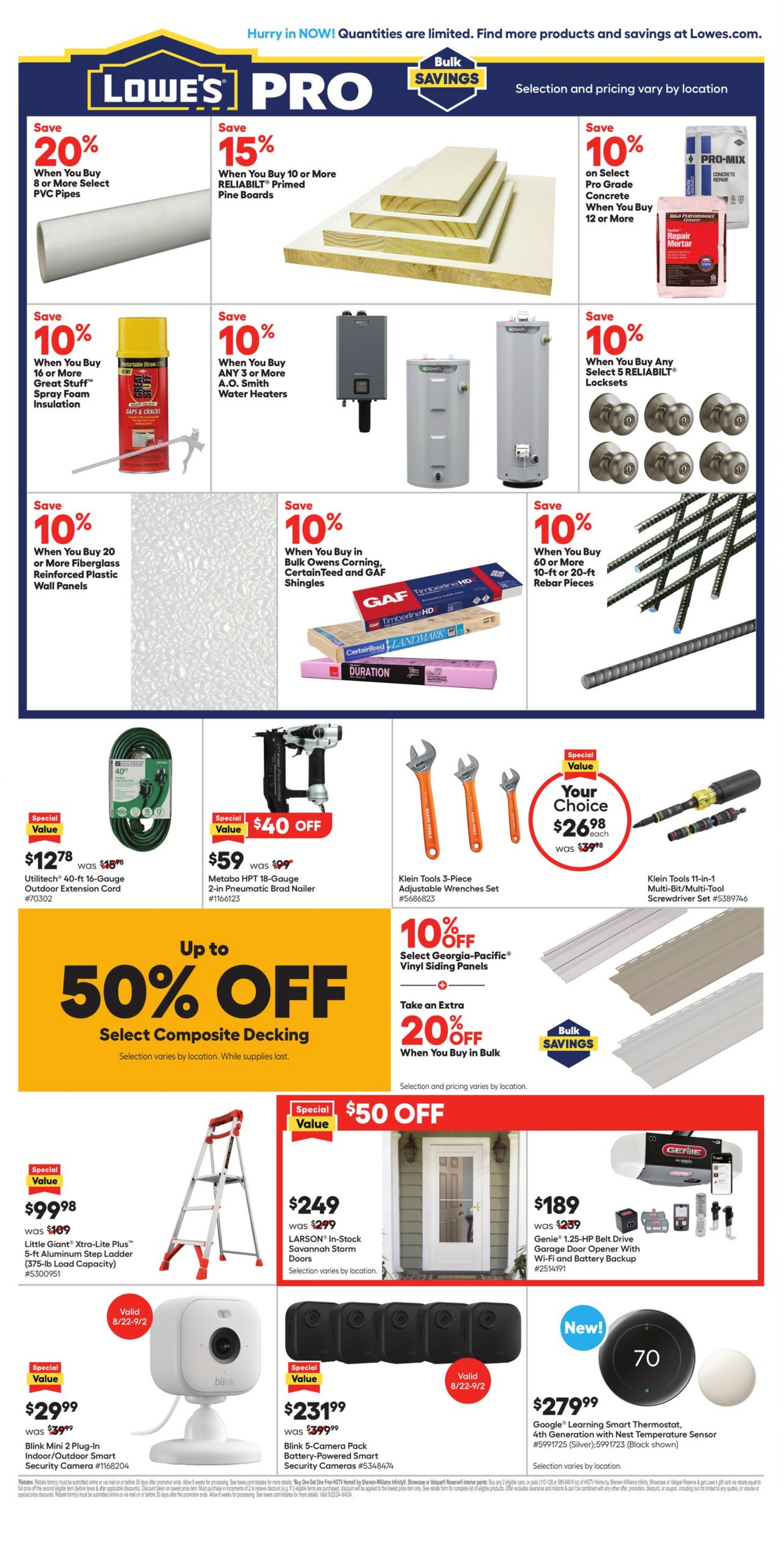 Catalogue Lowe's from 08/22/2024