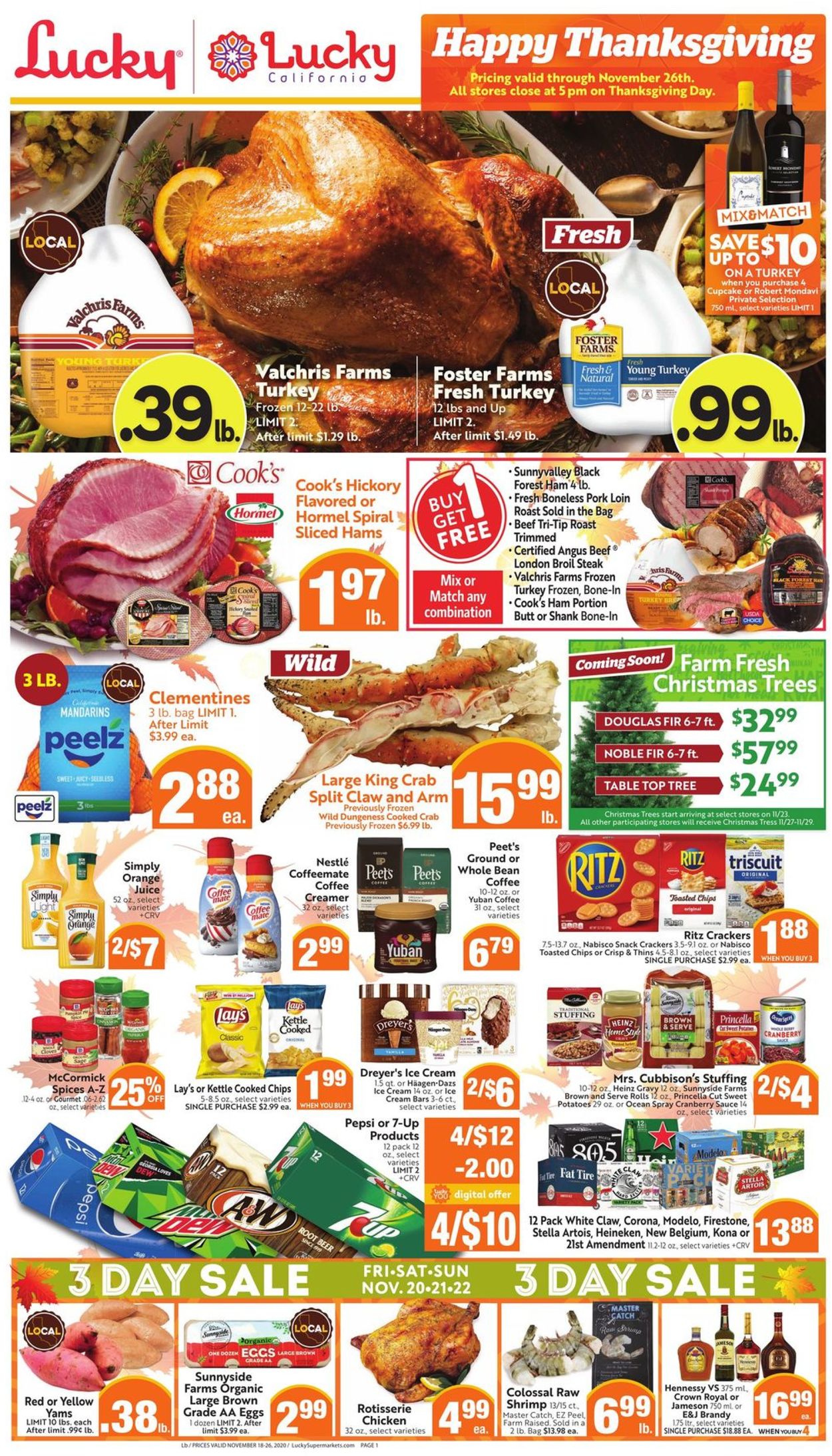 Catalogue Lucky Supermarkets Thanksgiving ad 2020 from 11/18/2020