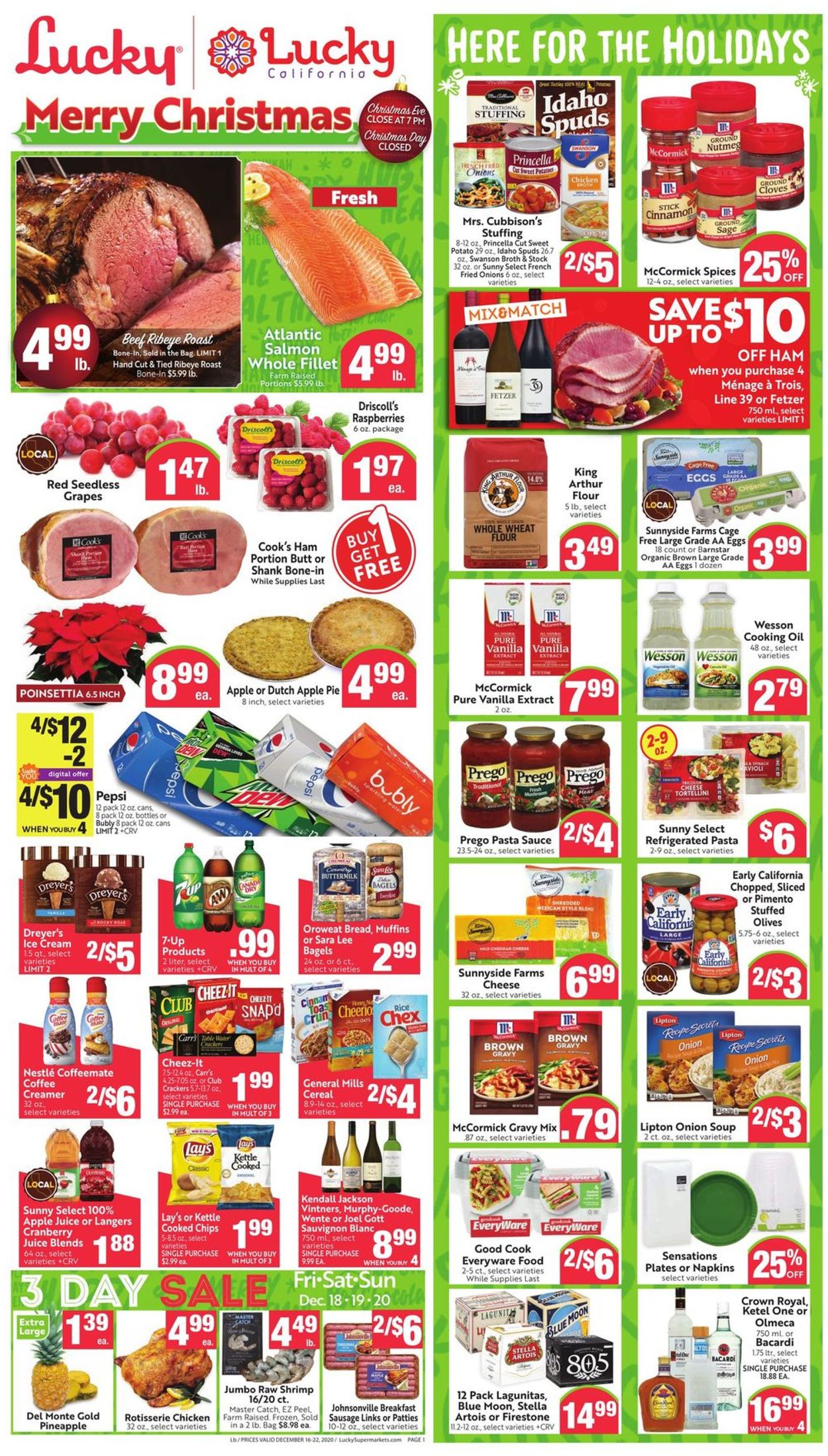 Catalogue Lucky Supermarkets Christmas Ad 2020 from 12/16/2020