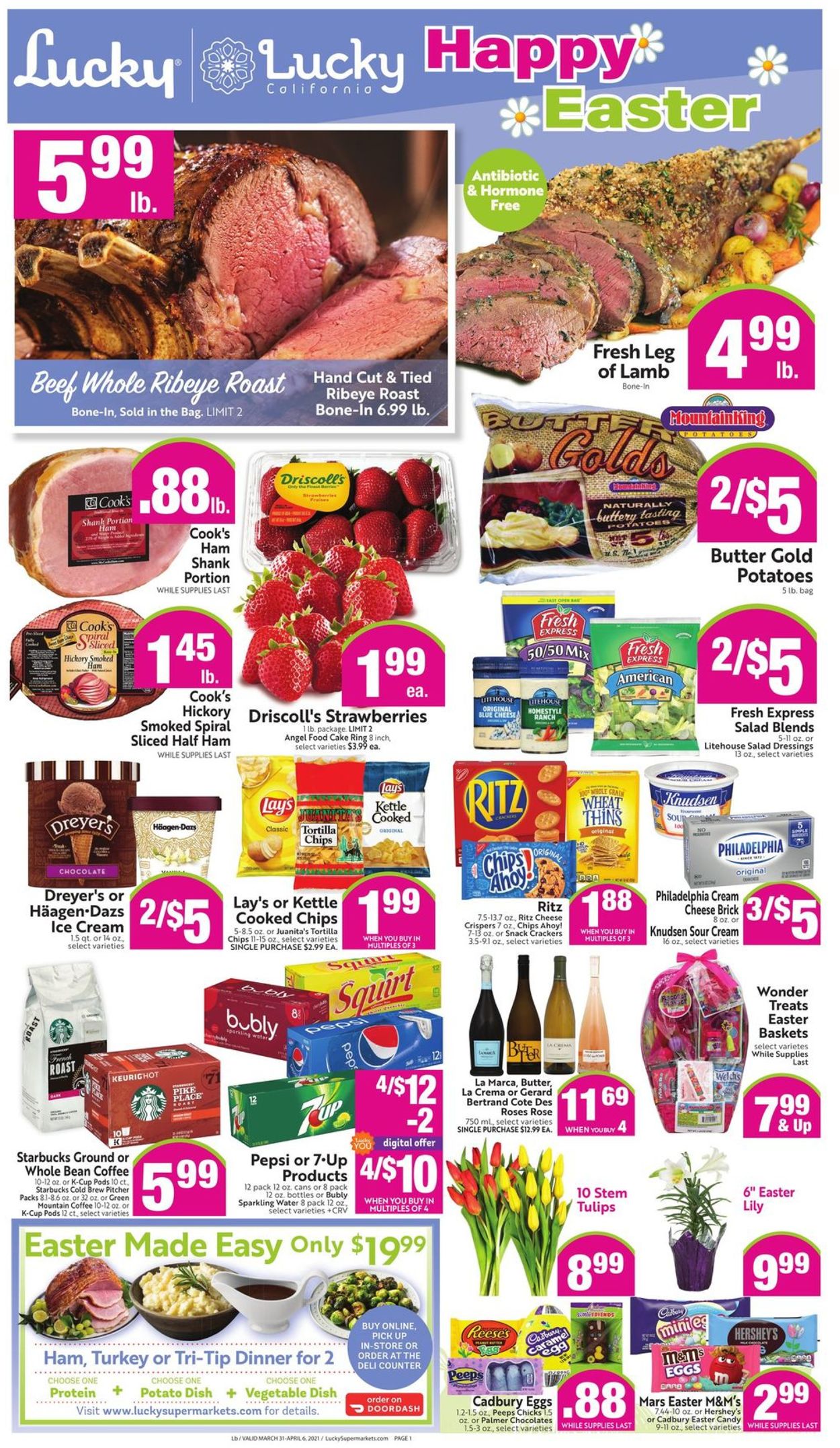 Catalogue Lucky Supermarkets Easter 2021 from 03/31/2021