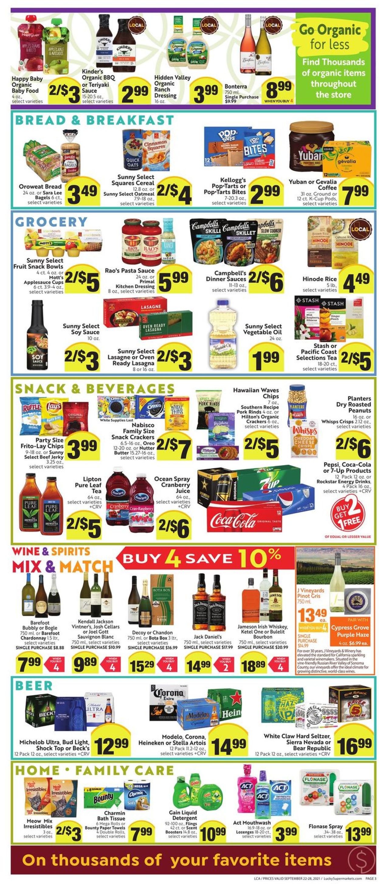 Catalogue Lucky Supermarkets from 09/22/2021