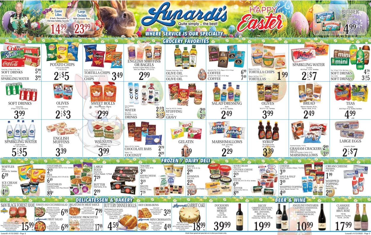 Catalogue Lunardi's EASTER AD 2022 from 04/12/2022