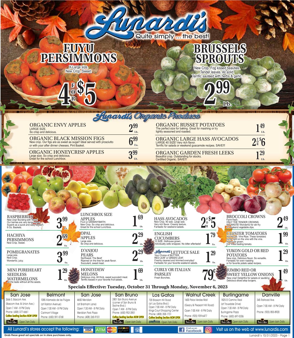 Catalogue Lunardi's from 10/31/2023