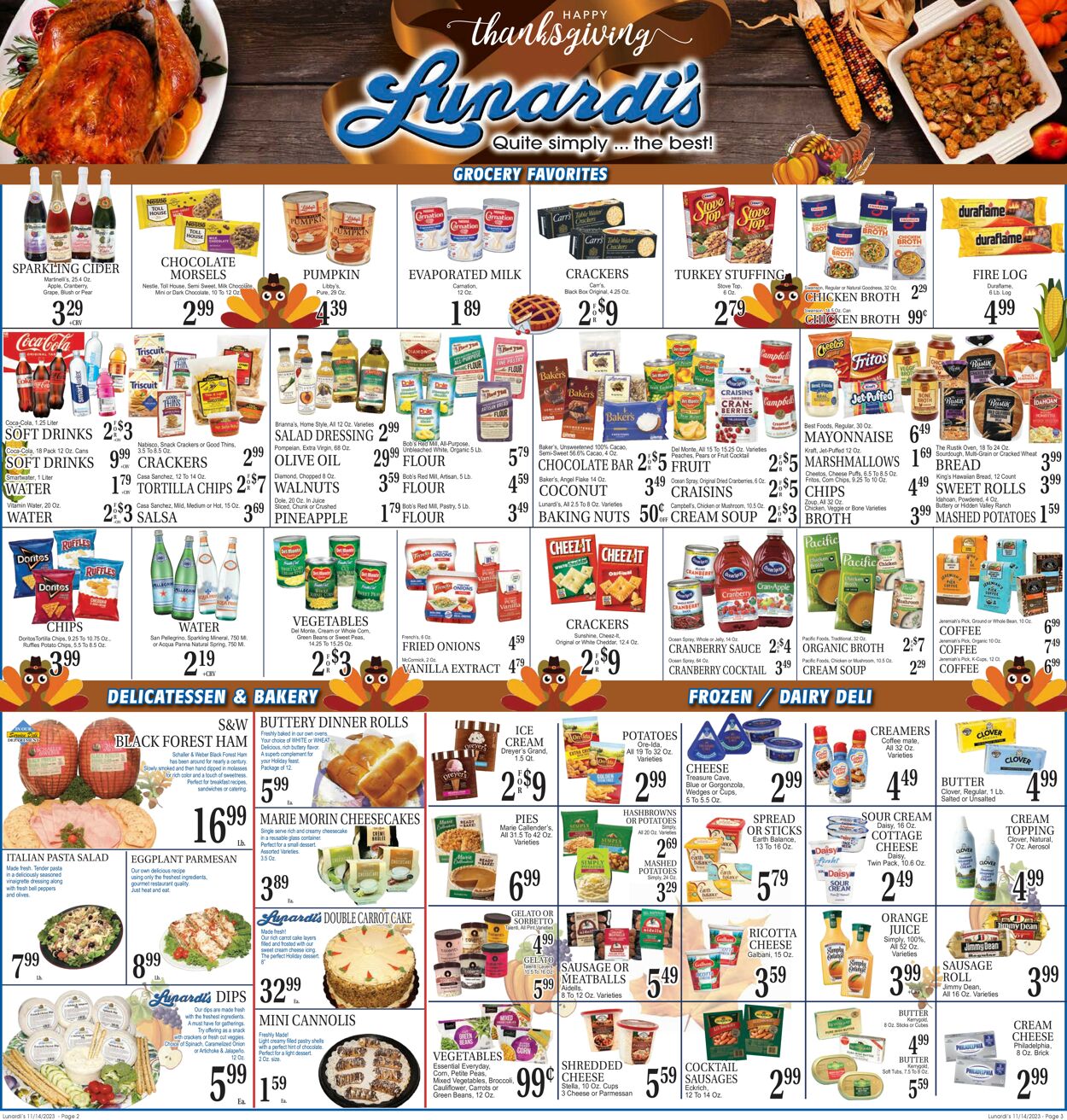 Catalogue Lunardi's from 11/14/2023