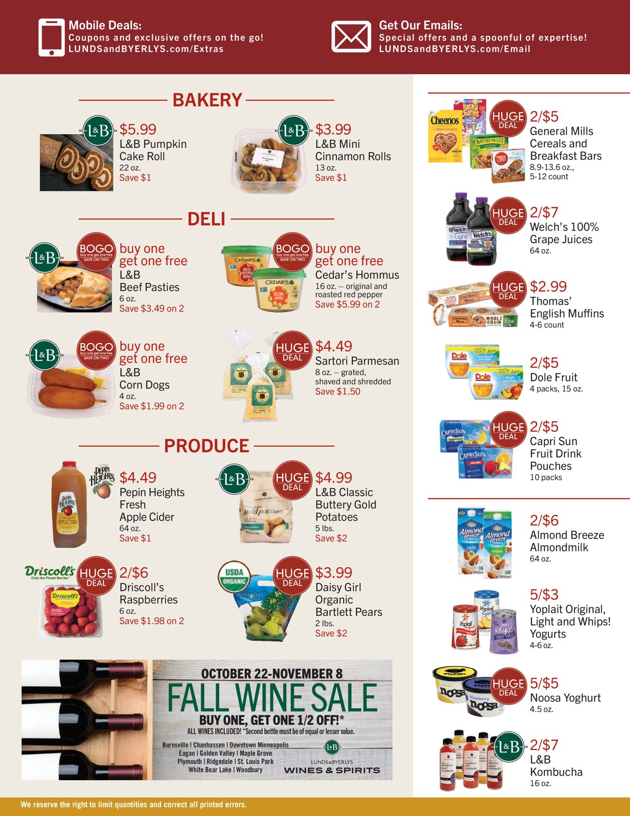 Catalogue Lunds & Byerlys from 10/22/2020