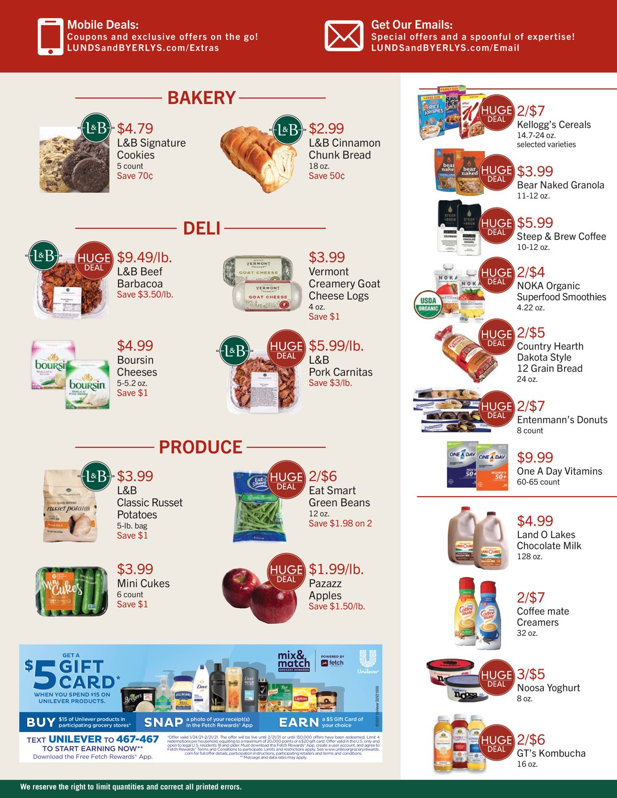 Catalogue Lunds & Byerlys from 01/28/2021