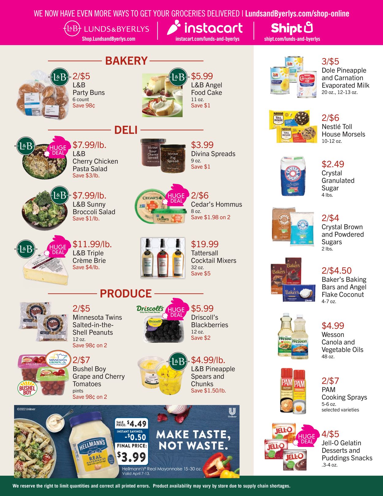 Catalogue Lunds & Byerlys from 04/07/2022