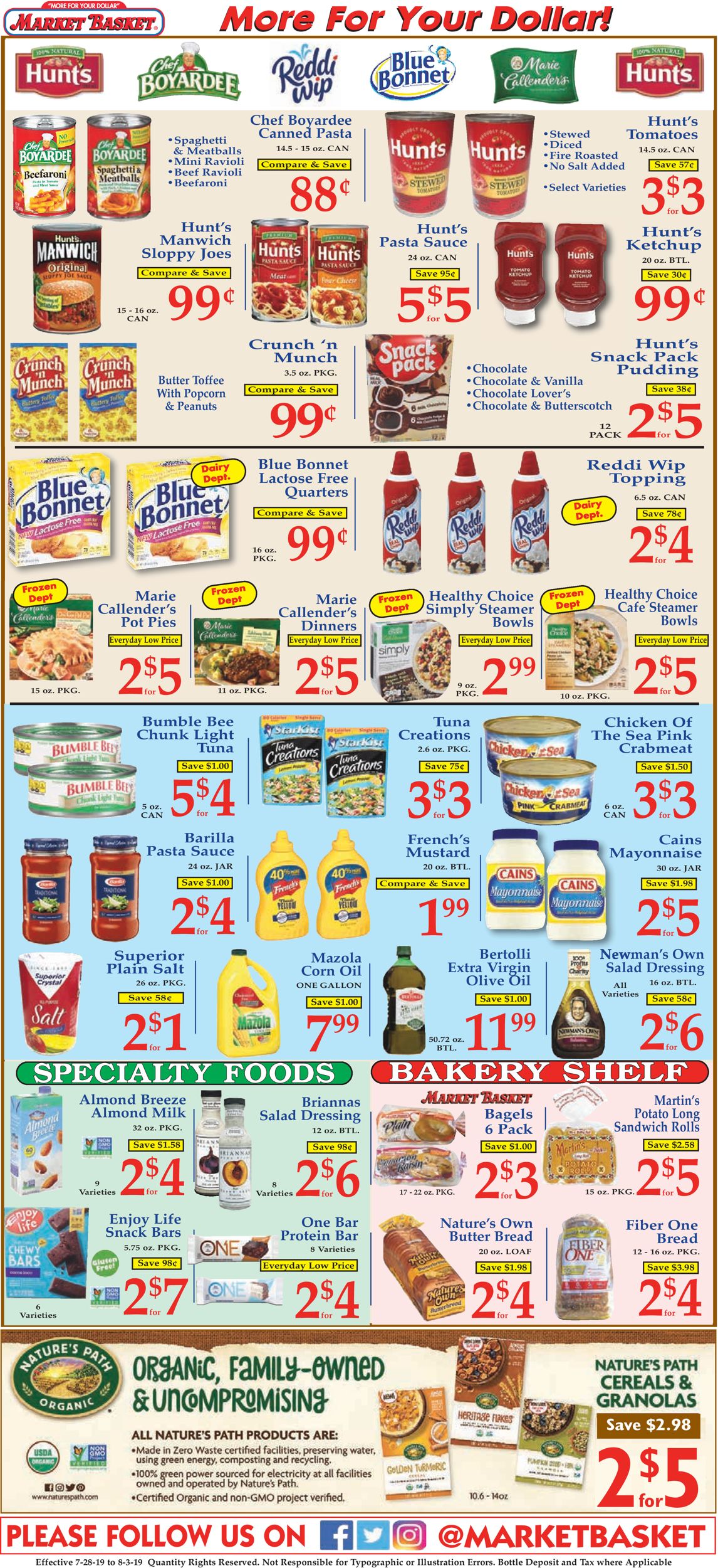 Catalogue Market Basket from 07/28/2019