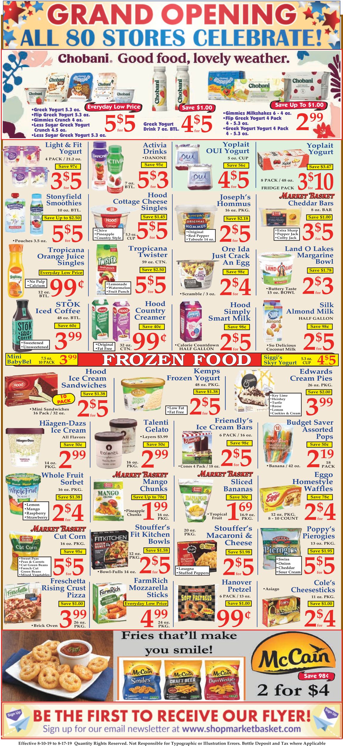 Catalogue Market Basket from 08/10/2019