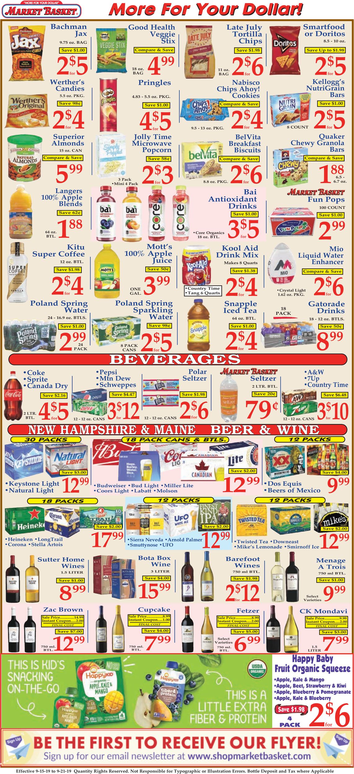 Catalogue Market Basket from 09/15/2019