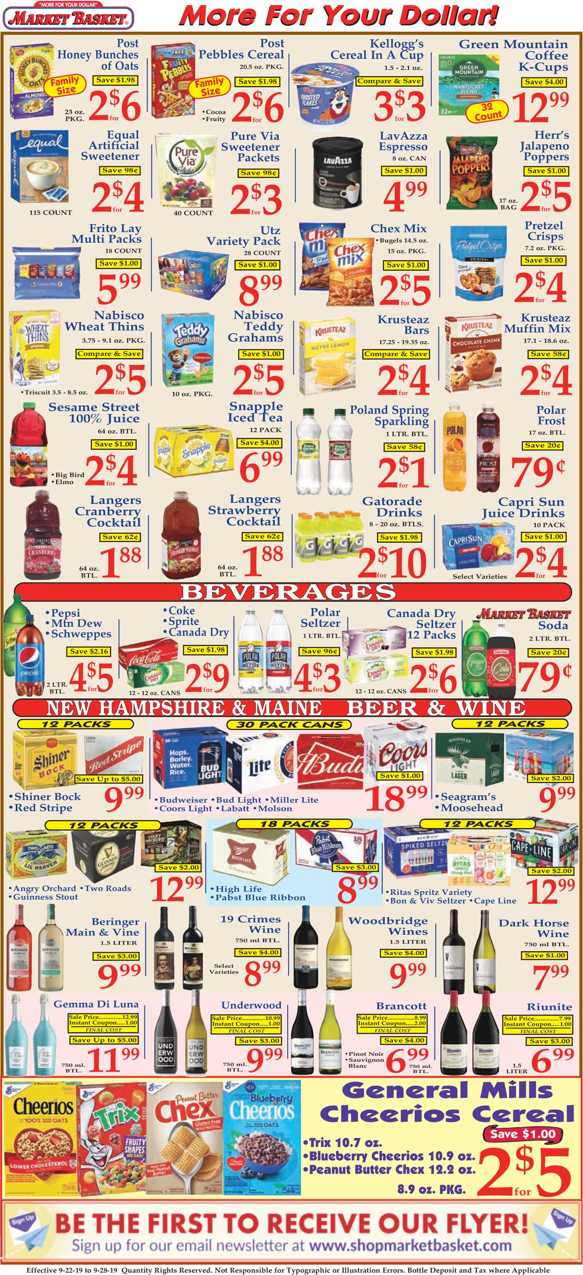 Catalogue Market Basket from 09/22/2019