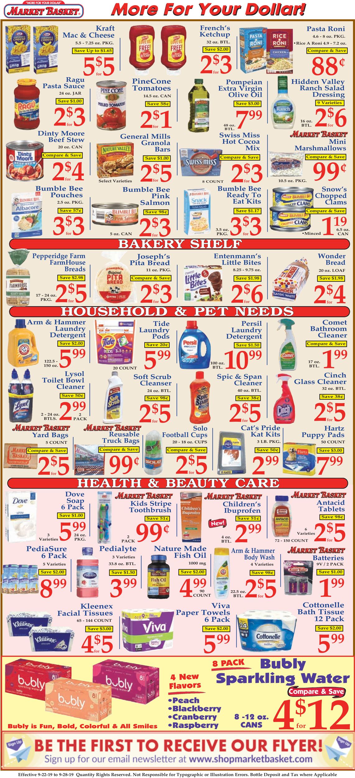 Catalogue Market Basket from 09/22/2019