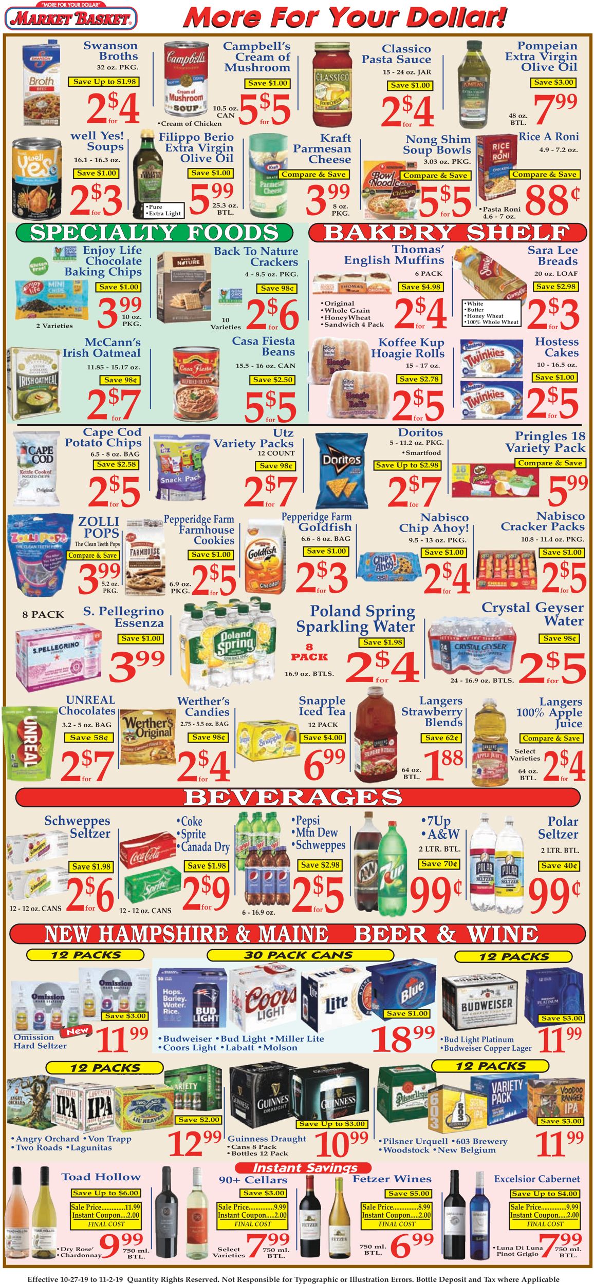 Catalogue Market Basket from 10/27/2019