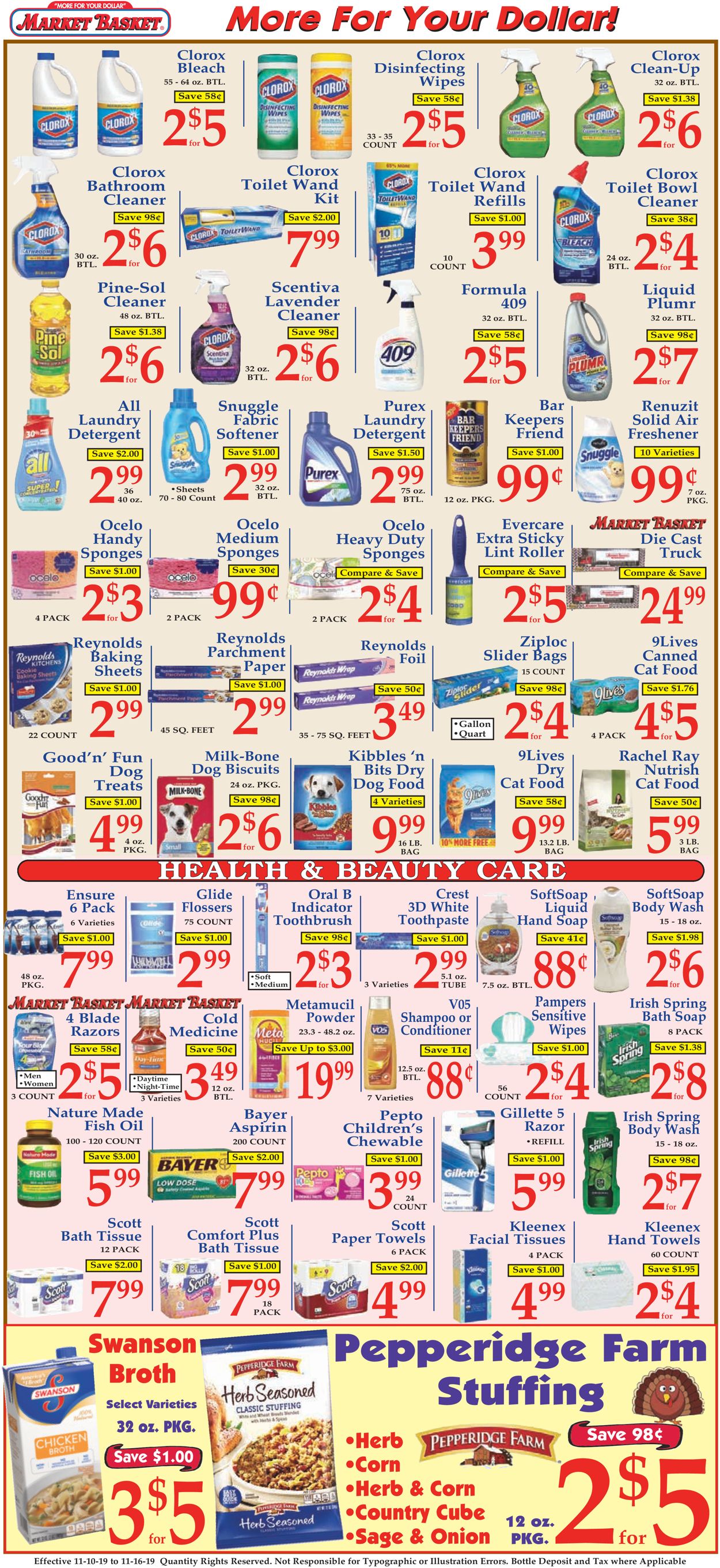 Catalogue Market Basket from 11/10/2019