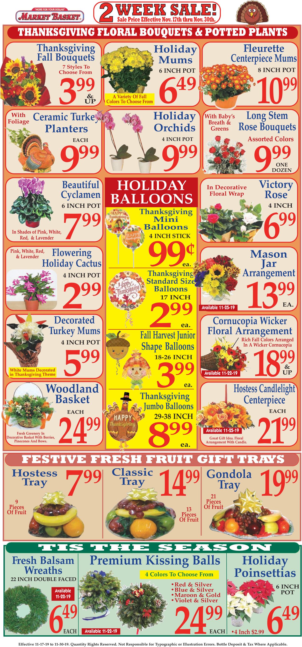 Market Basket Thanksgiving Ad 2019 Current weekly ad 11/17 11/30