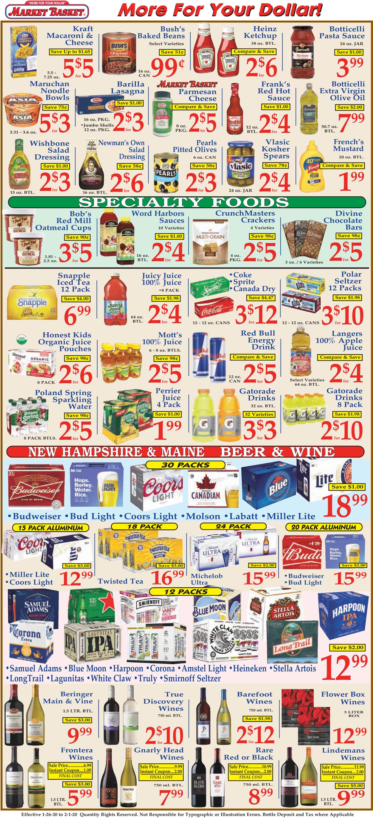 Catalogue Market Basket from 01/26/2020