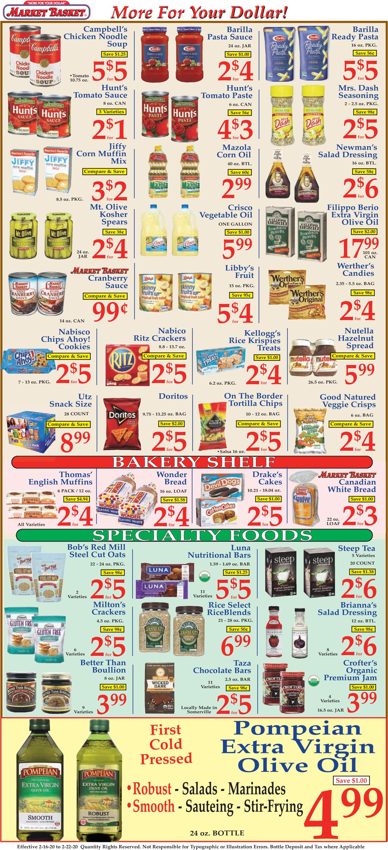 Catalogue Market Basket from 02/16/2020