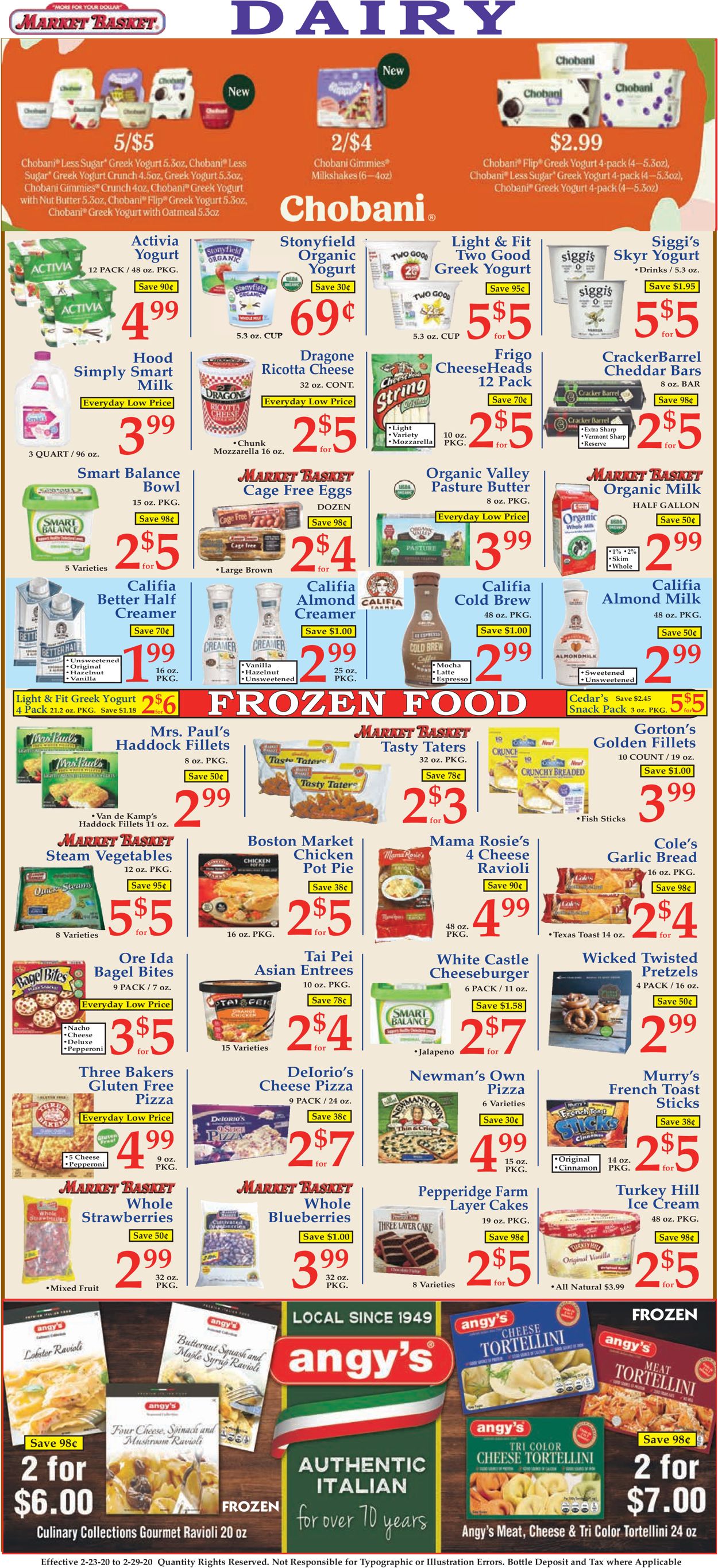 Catalogue Market Basket from 02/23/2020
