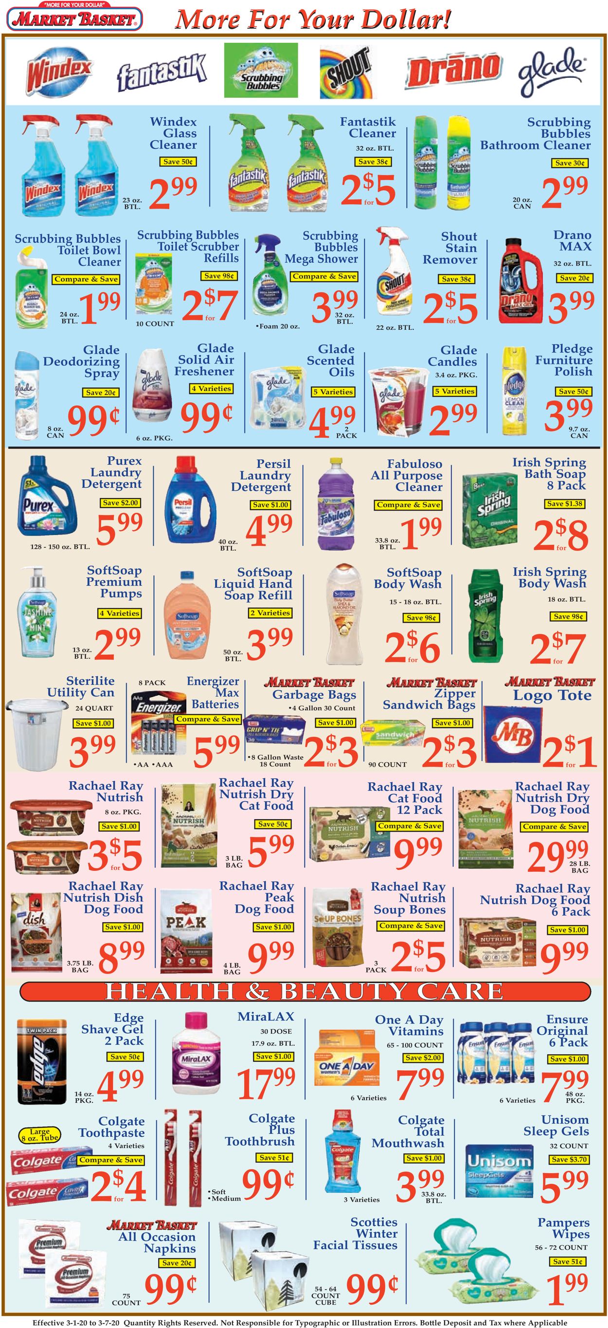 Catalogue Market Basket from 03/01/2020