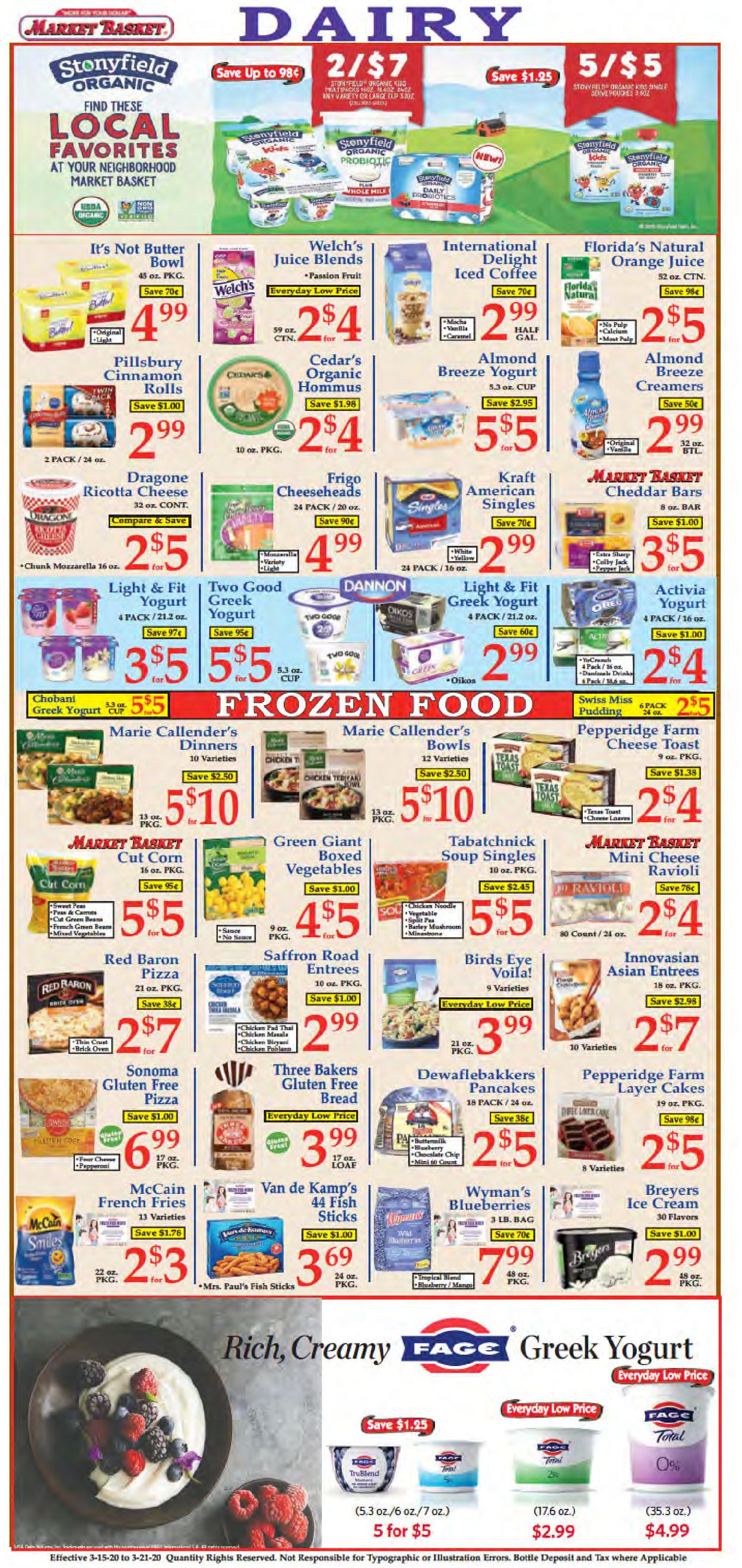 Catalogue Market Basket from 03/15/2020