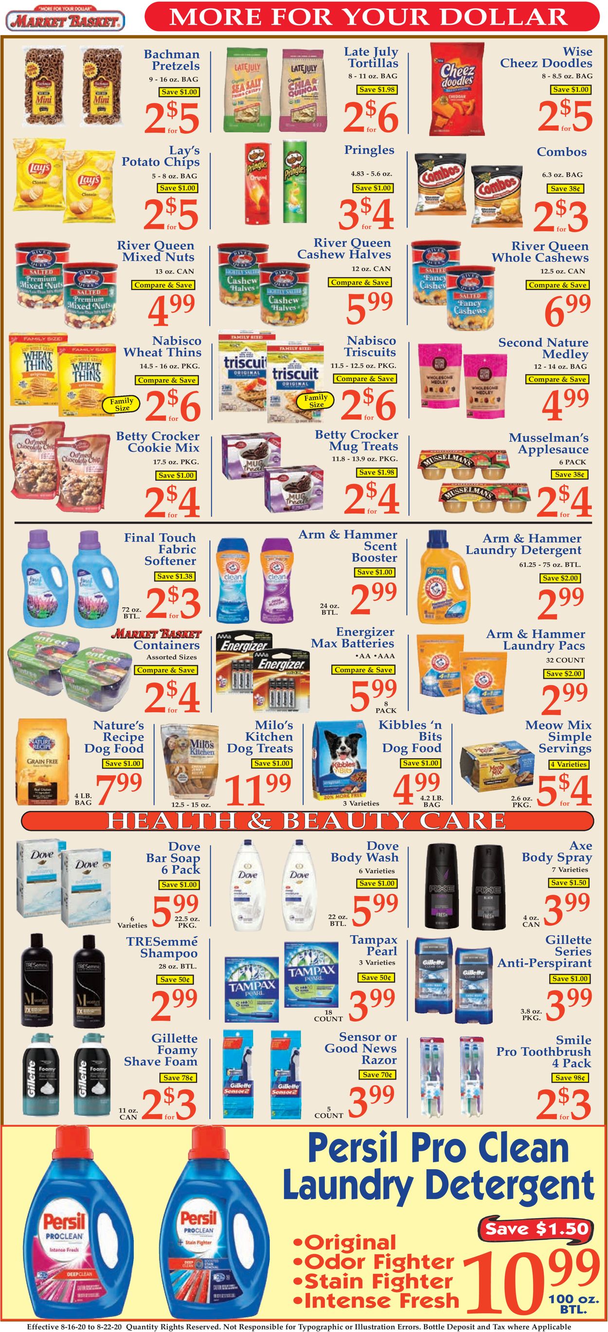 Catalogue Market Basket from 08/16/2020