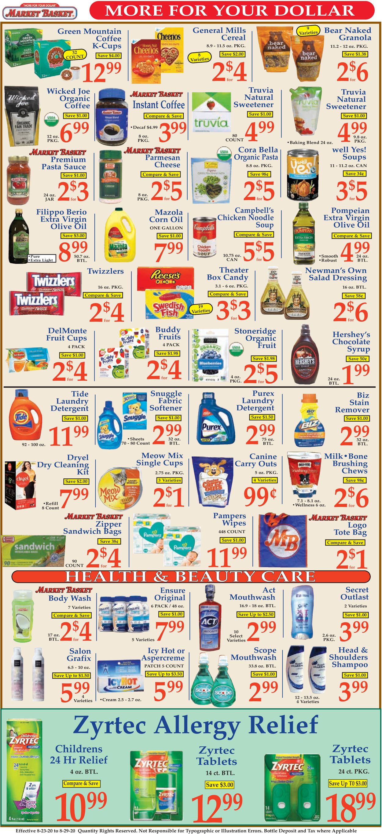 Catalogue Market Basket from 08/23/2020
