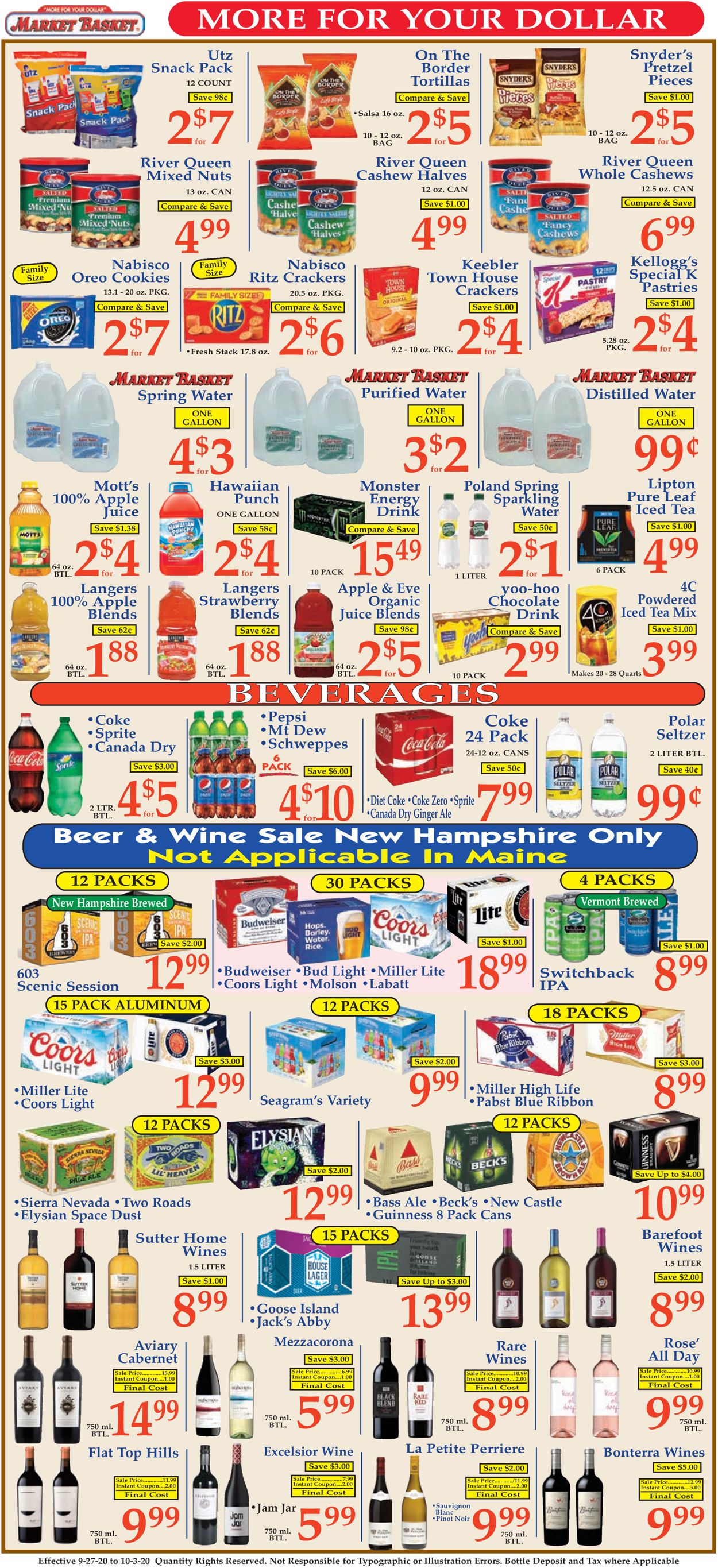 Catalogue Market Basket from 09/27/2020