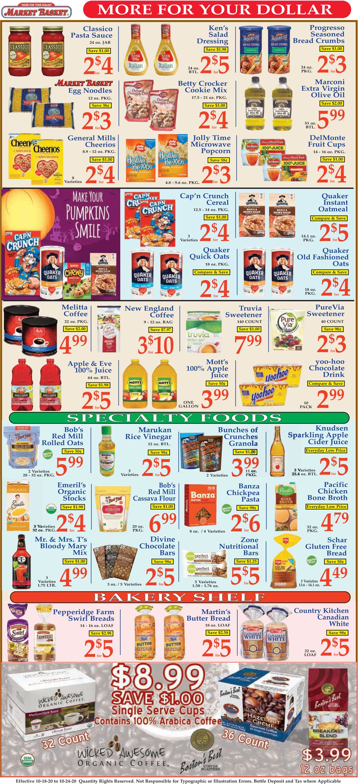 Catalogue Market Basket from 10/18/2020