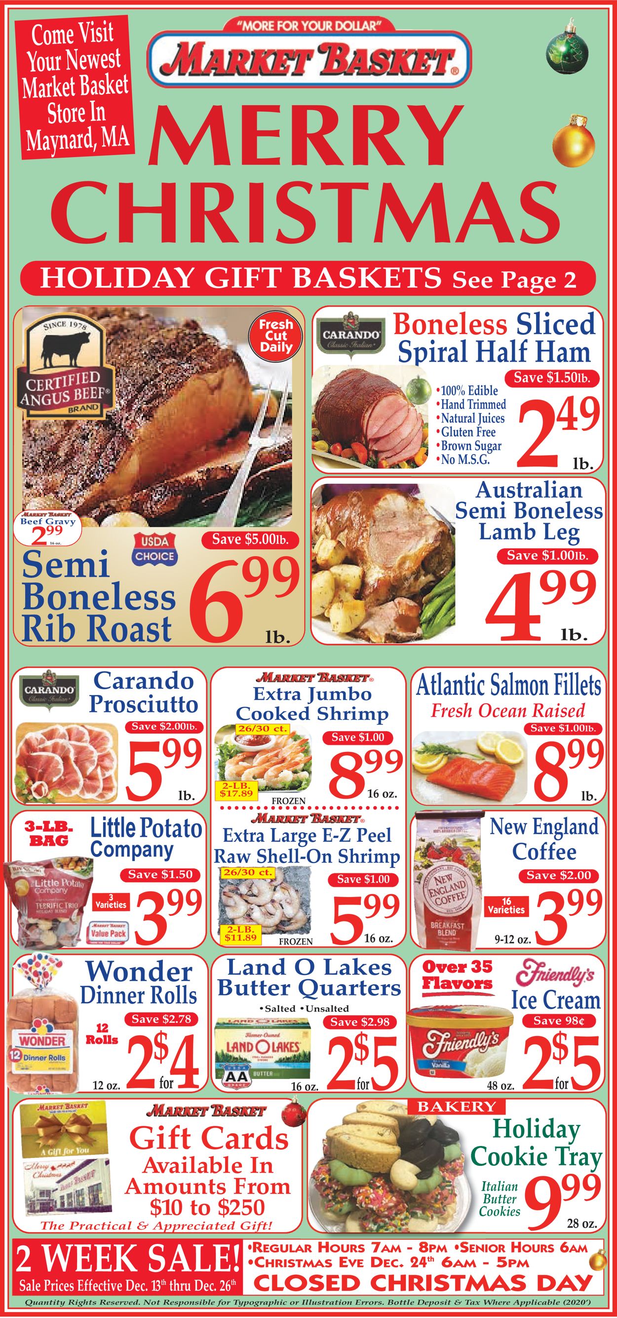 Market Basket Christmas 2020 Current weekly ad 12/13 12/26/2020