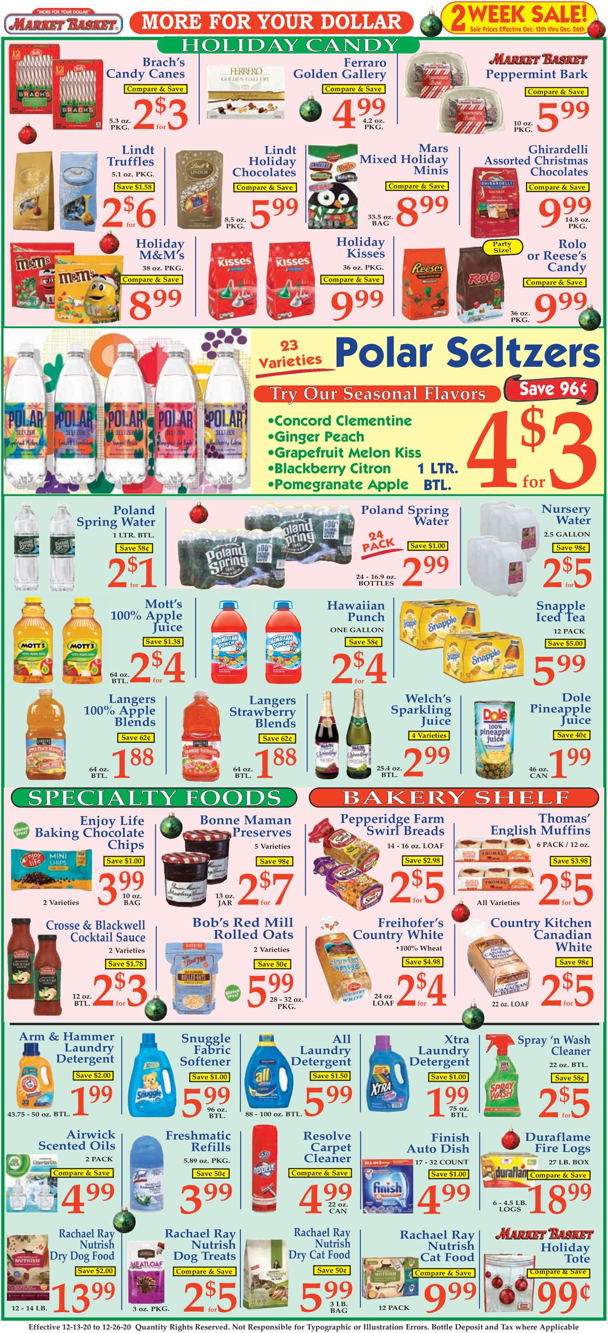 Catalogue Market Basket Christmas 2020 from 12/13/2020